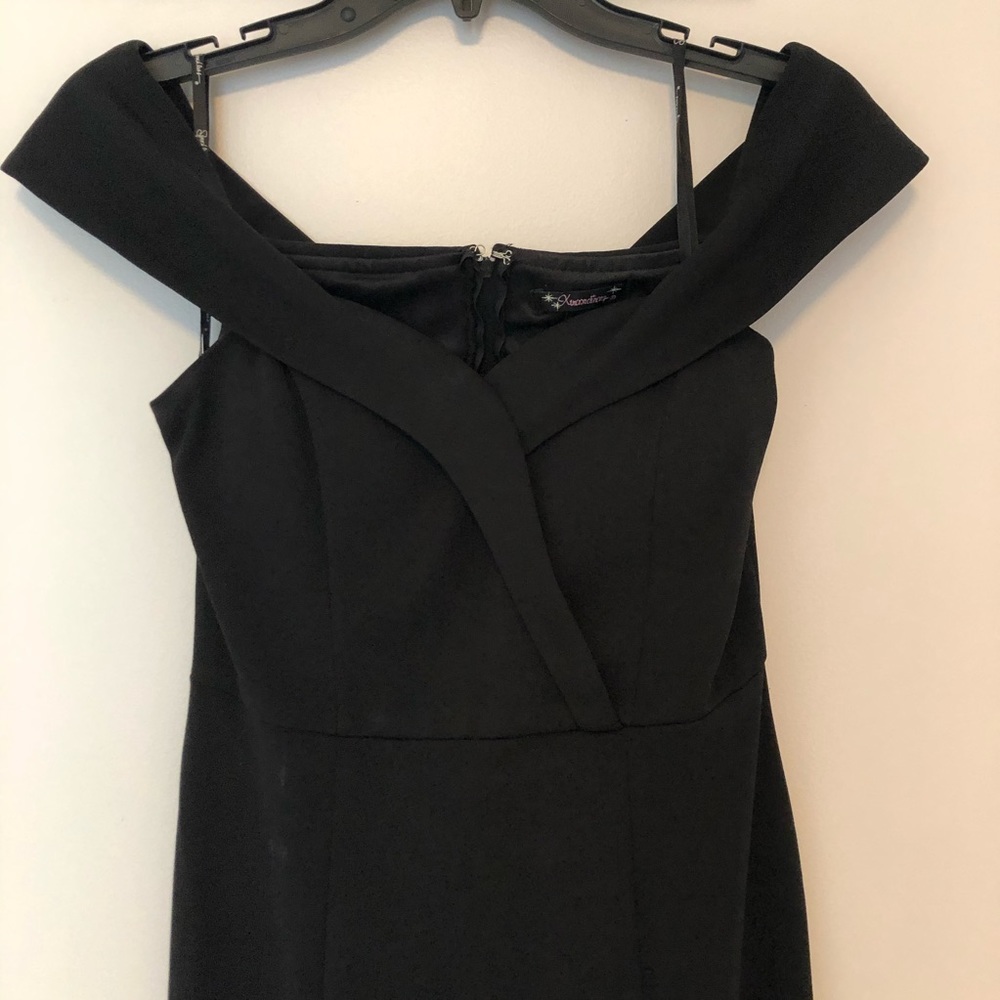 Long Off-the-Shoulder Evening Gown